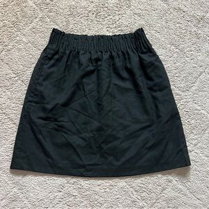 J. Crew Black Wool Blend Elastic Waist Mini Skirt Women’s Size 0